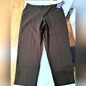 Brown Laura Scott Plus Size Pants, Size 26W